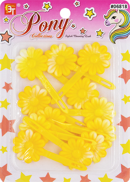 Beauty Town Two-Tone Daisy Barrettes