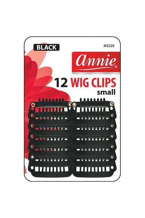 Annie Wig Clips Black Small 12CT #3225