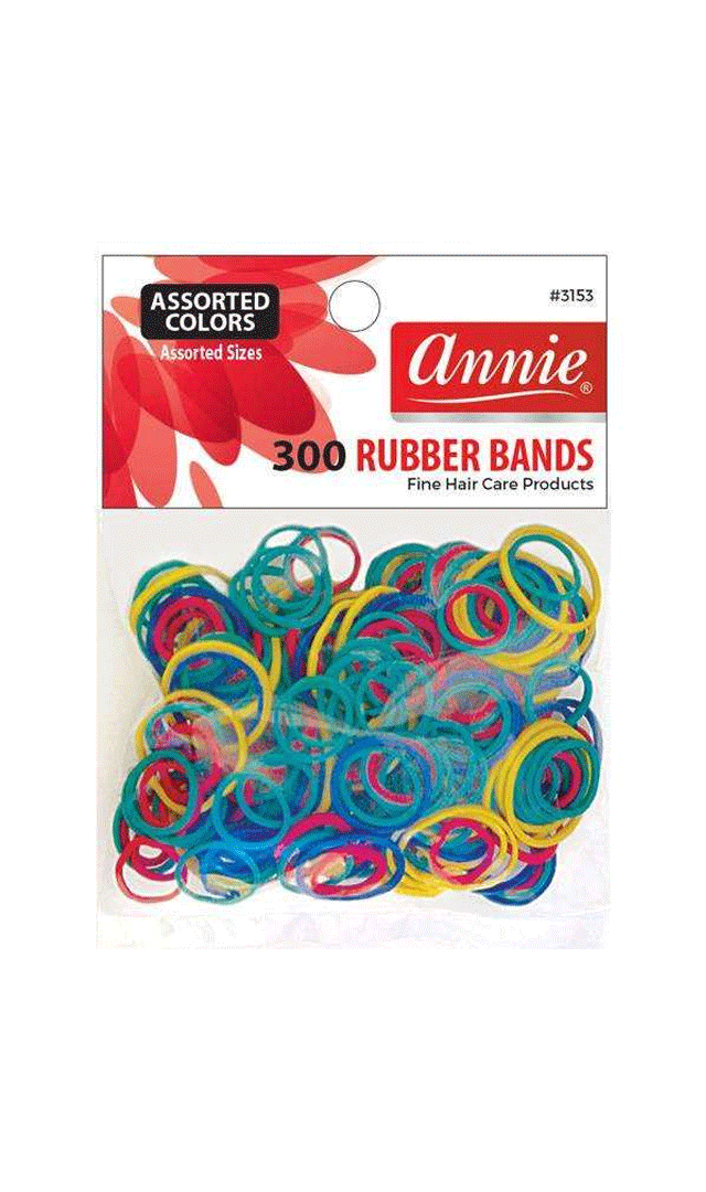 Annie Rubber Bands 300 count Assorted Colors #3153
