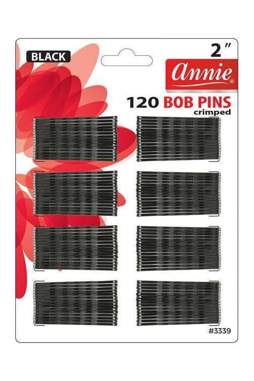 Annie #3339 Bob Pins Black 120 ct