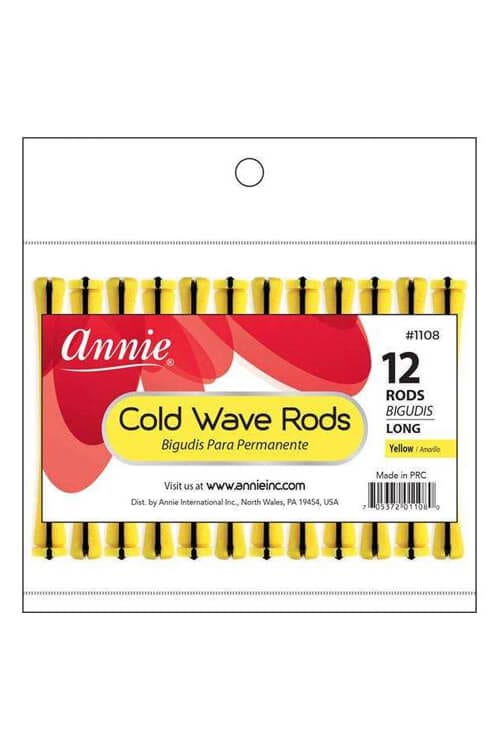 Annie #1108 2/5" Long Cold Wave Rods 12 CT Yellow
