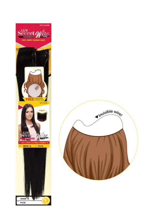 Eve-Hair-Luv-Secret-100%-Remy-Human-Hair-Wire-Extensions-With-Clips-20-inch-packaging