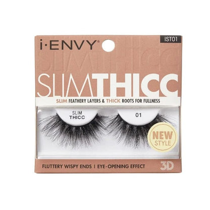 i-Envy Slim Thicc 3D Eyelashes Fluttery Wispy False Lashes Fake Lashes
