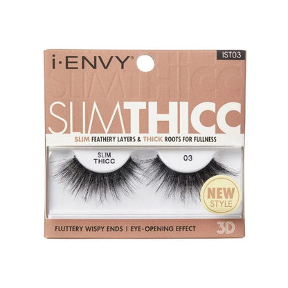 i-Envy Slim Thicc 3D Eyelashes Fluttery Wispy False Lashes Fake Lashes