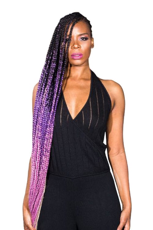 RastAfri Amazon 54" Pre-Stretched Braiding Hair Purple Model