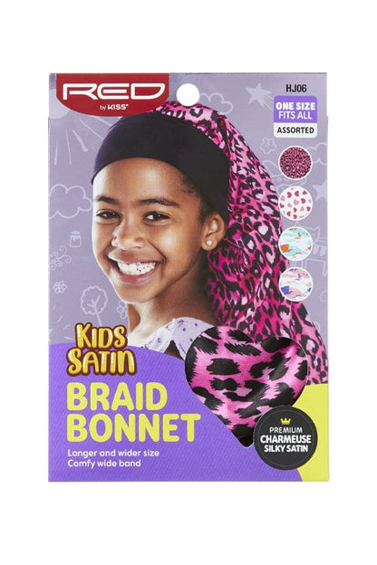 Red by Kiss Kids Satin Braid Bonnet HJ