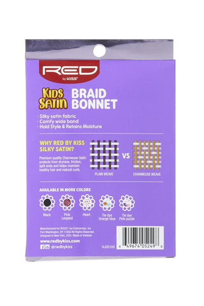 Red by Kiss Kids Satin Braid Bonnet HJ