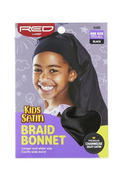 Red by Kiss Kids Satin Braid Bonnet HJ