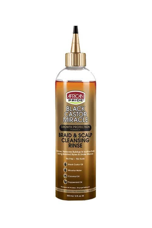 African Pride Black Castor Miracle Braid and Scalp Cleansing Rinse 12 oz