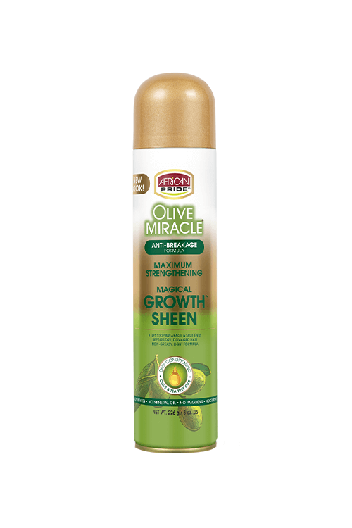 African Pride Olive Miracle Maximum Strengthening Magical Growth Sheen 8 OZ
