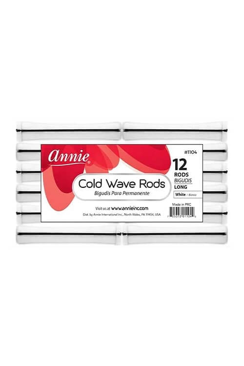 Annie #1104 Long Cold Wave Rods 12 ct White