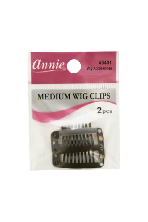 Annie #3401 Brown Medium Wig Clips 2ct