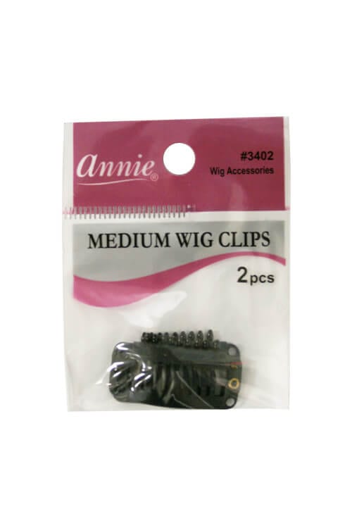 Annie #3402 Black Medium Wig Clips 2ct