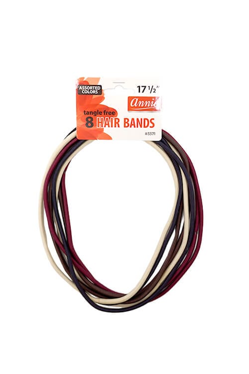 Annie #3371 Tangle Free Hair Bands Assorted Colors 17 1/2" 8 ct