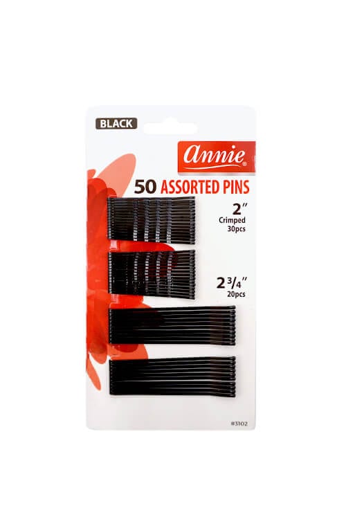 Annie #3102 Assorted Pins Black 50 ct