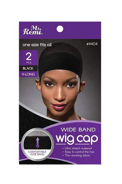 Annie Extra Long Wide Band Black Wig Cap #4404