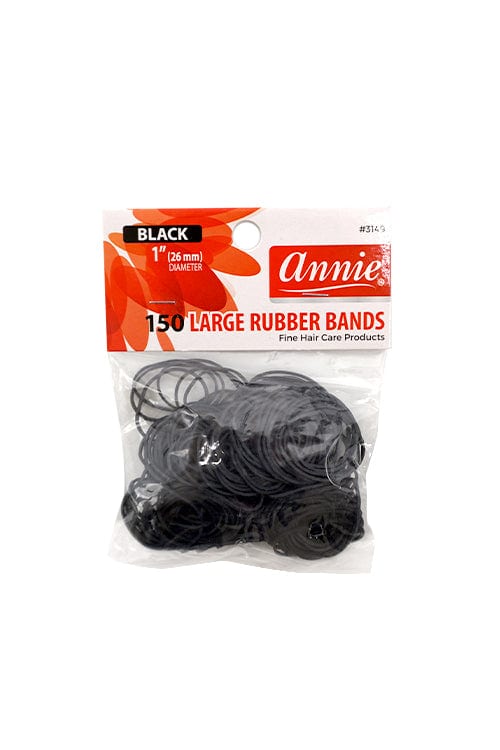 Annie #3149 Large Rubber Bands Black 1" 150 ct
