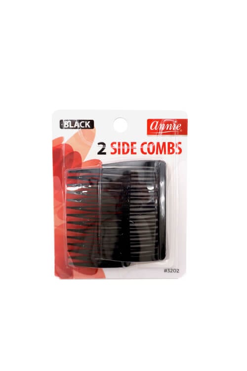Annie #3202 Side Combs Black 2 ct