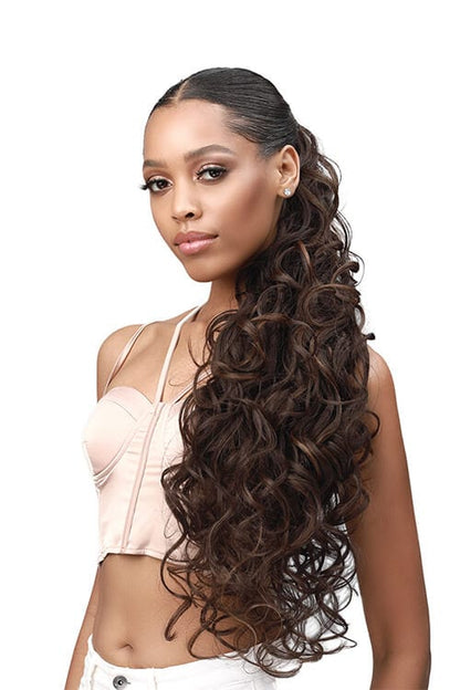 Bobbi Boss Boss Up Romance Curl Professional Wrap Pony 30" Front