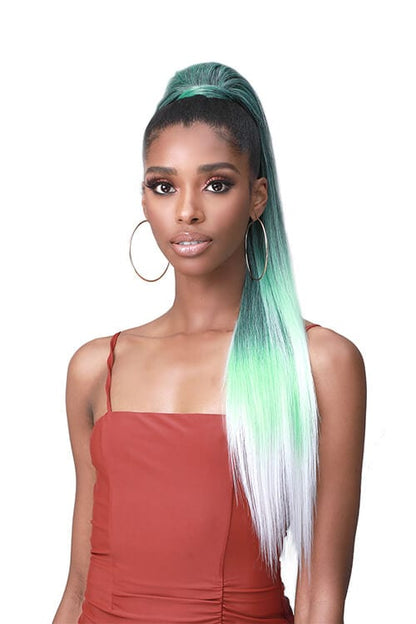 Bobbi Boss Miss Origin Designer Mix Tress Up Yaky Straight 32" Ponytail Front