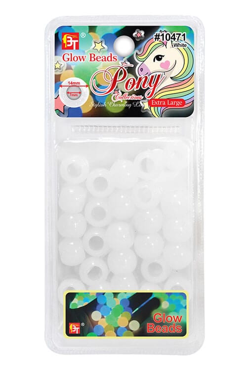 Beauty Town Extra Large Glow Beads 10471 White