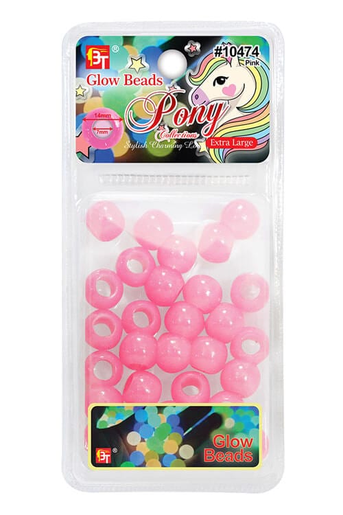 Beauty Town Extra Large Glow Beads 10474 Pink