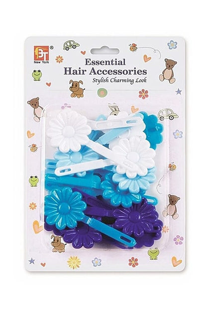 Beauty Town Kids Daisy Barrettes Blue Mix
