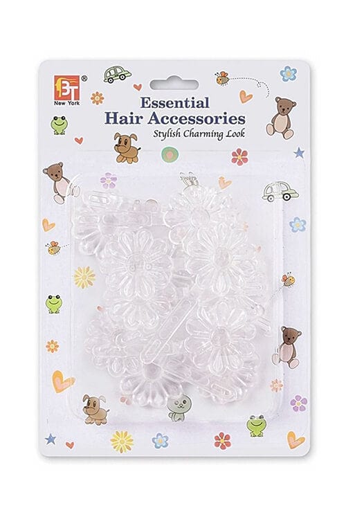 Beauty Town Kids Daisy Barrettes Clear