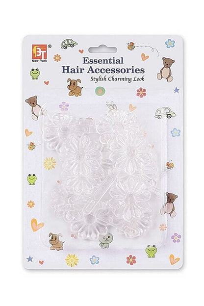 Beauty Town Kids Daisy Barrettes Clear