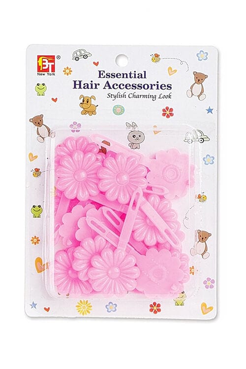 Beauty Town Kids Daisy Barrettes Pink