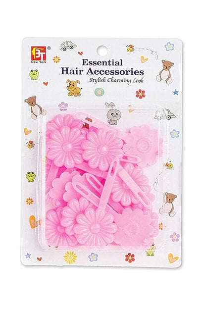 Beauty Town Kids Daisy Barrettes Pink