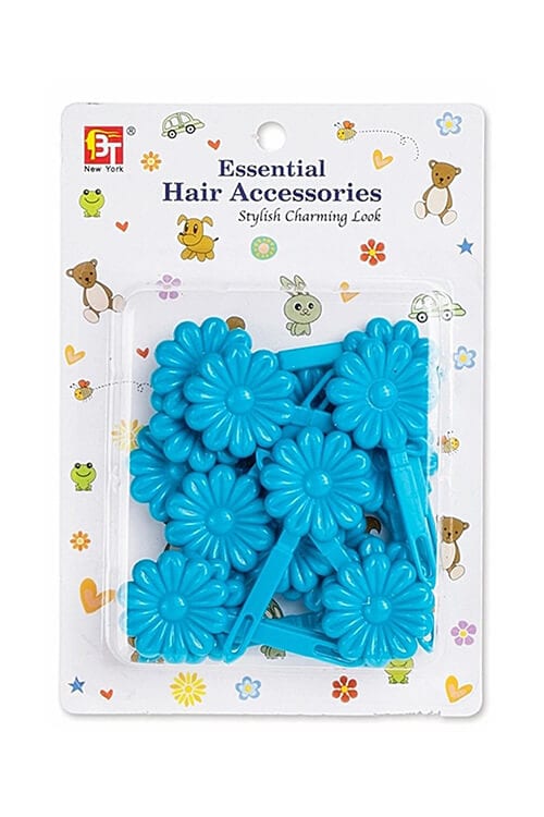Beauty Town Kids Daisy Barrettes Turquoise
