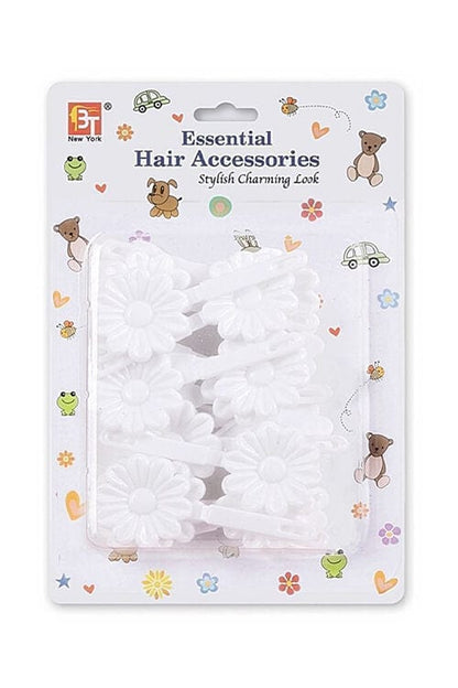 Beauty Town Kids Daisy Barrettes White