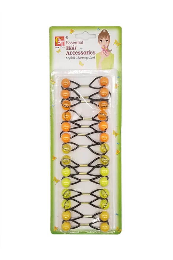 Beauty Town Kids Pony Tail Holder - Yellow and Orange 7213