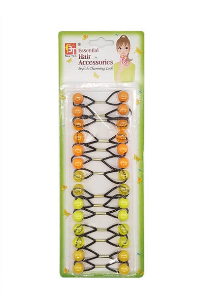Beauty Town Kids Pony Tail Holder - Yellow and Orange 7213