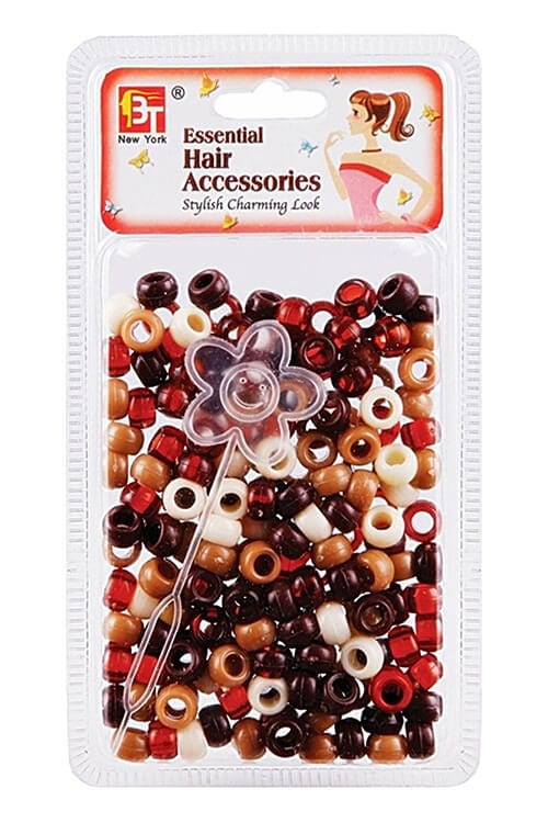 Beauty Town Small Round Beads Brown Assorted