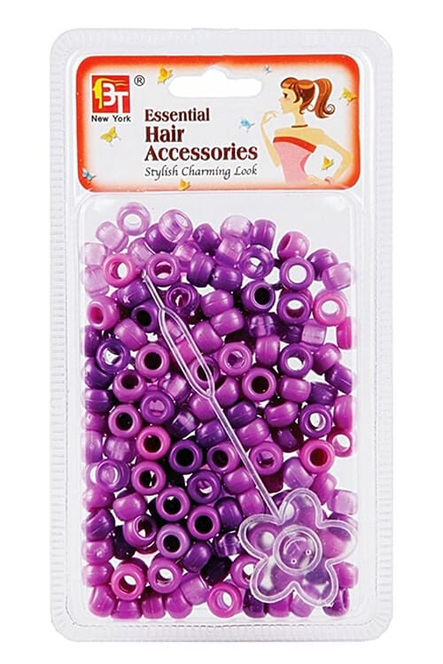 Beauty Town Small Round Beads Purple Assorted