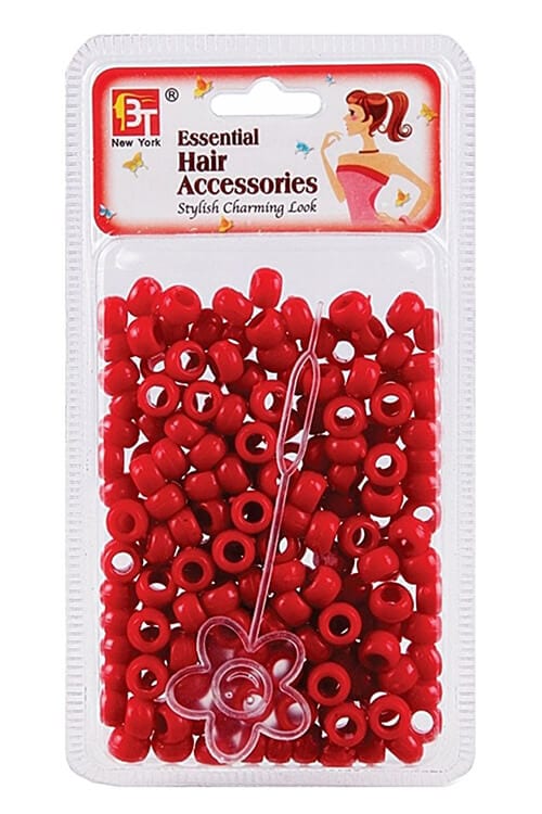 Beauty Town Small Round Beads Red