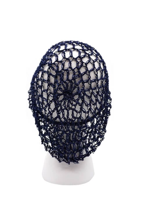 Beauty Town Large Thick Hair Net Navy Blue #02704 Back