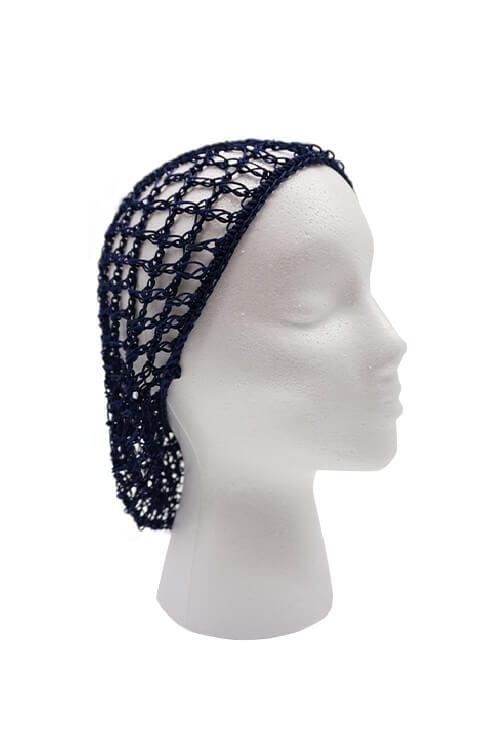 Beauty Town Large Thick Hair Net Navy Blue #02704 Front