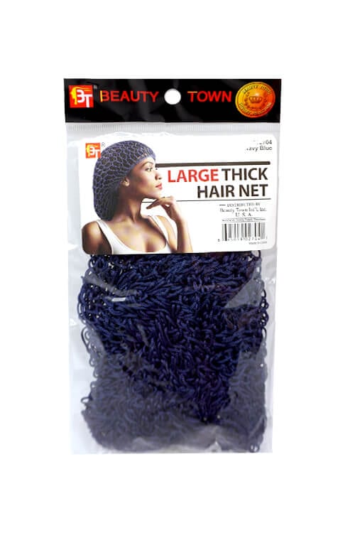 Beauty Town Large Thick Hair Net Navy Blue #02704