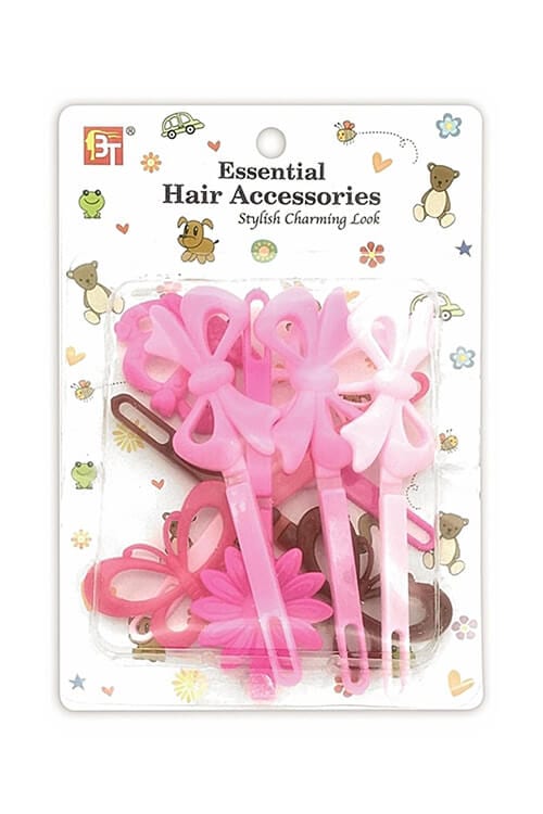Beauty Town Kids Hair Barrettes Princess Pink Mix
