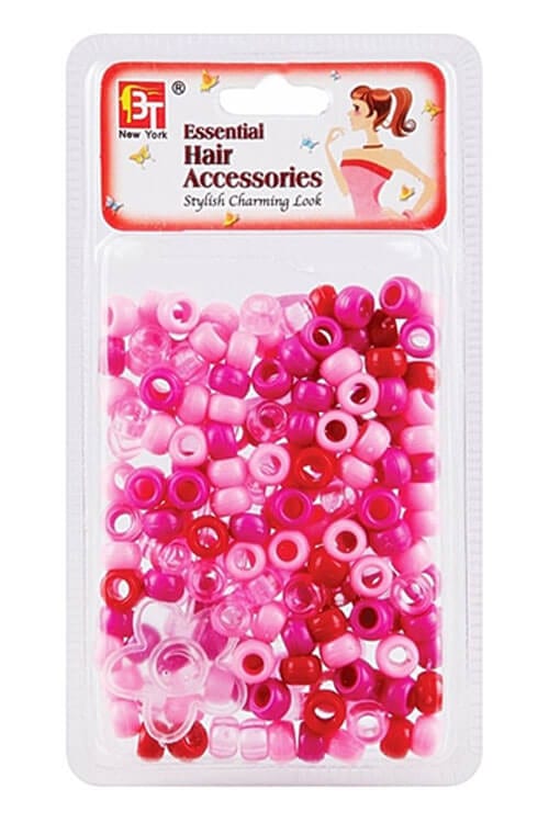 Beauty Town Small Round Beads Hot Pink Mix 07620