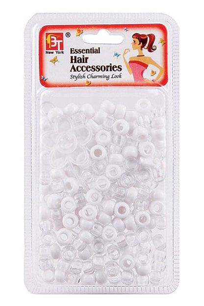 Beauty Town Small Round Beads 07625 White/Clear