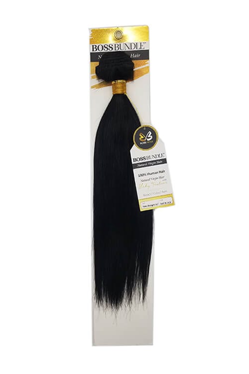 Bobbi Boss Human Hair Bundle Yaky Straight Packaging 16 Inch Natural Color Weft