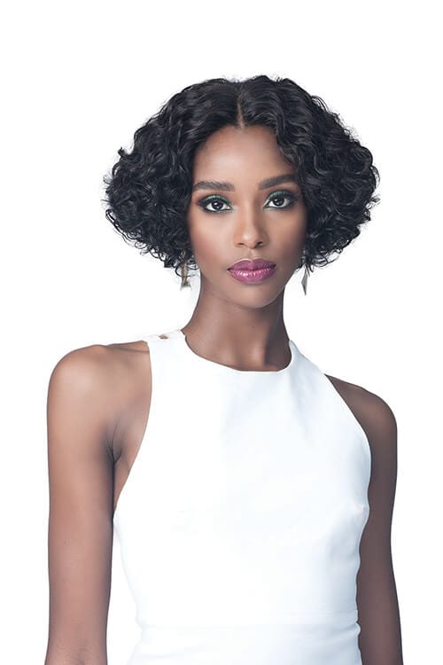 Bobbi Boss MHLF425 Whitney Lace Front 100% Human Hair Flex Fit Cap Wig Front
