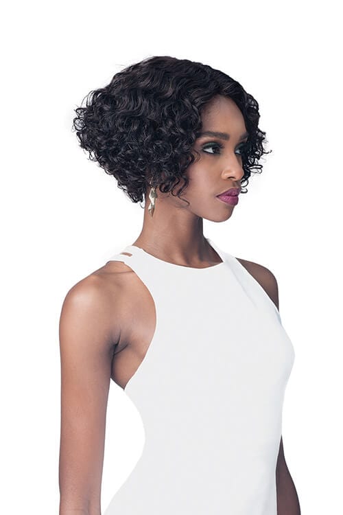 Bobbi Boss MHLF425 Whitney Lace Front 100% Human Hair Flex Fit Cap Wig Side