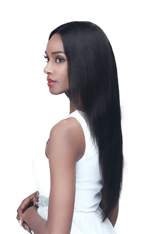 Bobbi Boss MHLF750 Kaylin 100% Unprocessed Bundle Human Hair Lace Front Wig Side
