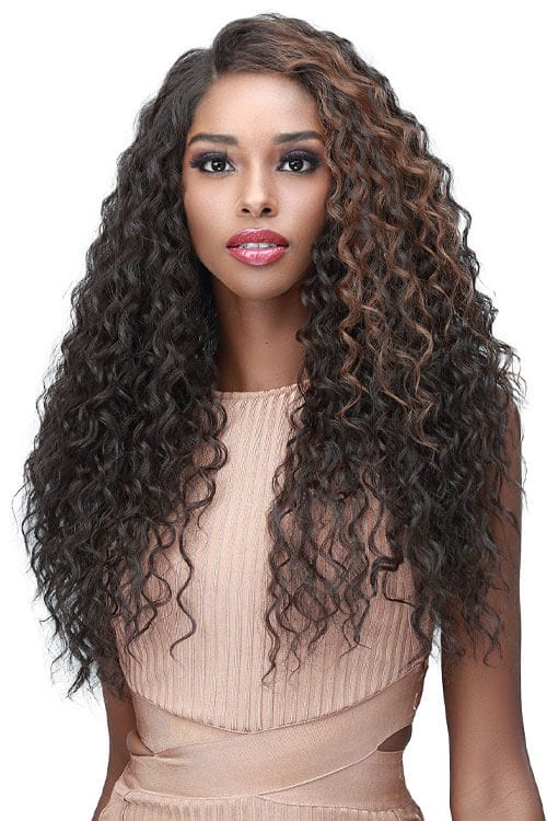 Bobbi Boss MLF246 Phila Wig Model Front Side Part