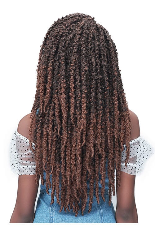 Bobbi Boss Natural Style MLF615 California Locs 26” 4” x 4” Deep Lace Front Wig Rear